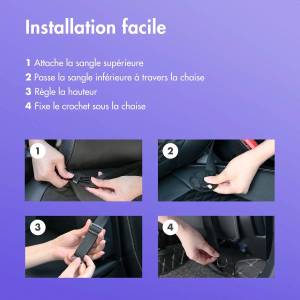 imoshion Organisateur de Siège Auto Luxe - Support de tablette voiture - 7 compartiments - Noir