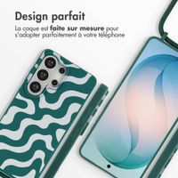 imoshion Coque design en silicone avec cordon Samsung Galaxy S26 Ultra - Petrol Green Groovy