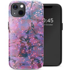 Selencia Coque arrière Vivid avec MagSafe Apple iPhone 13 - Fresh Paint Flower Orange