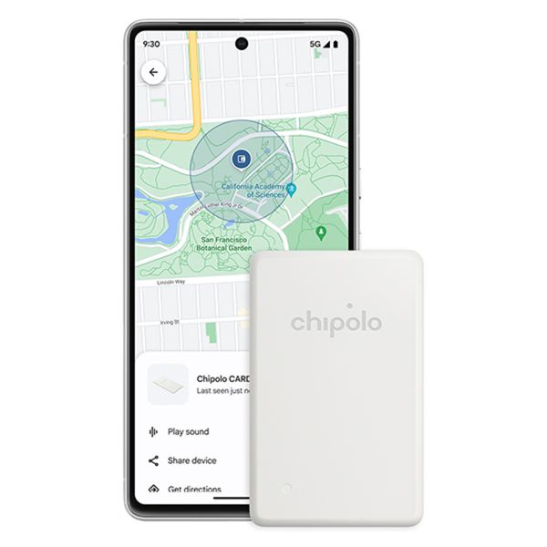 Chipolo CARD Point - Traceur GPS pour Android - 1 pack - Blanc