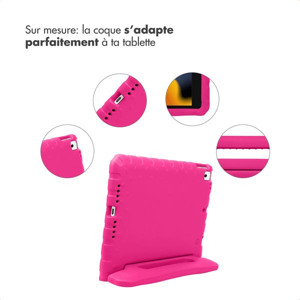 imoshion Coque kidsproof avec poignée Apple iPad 9 (2021) 10.2 pouces / iPad 8 (2020) 10.2 pouces / iPad 7 (2019) 10.2 pouces - Rose