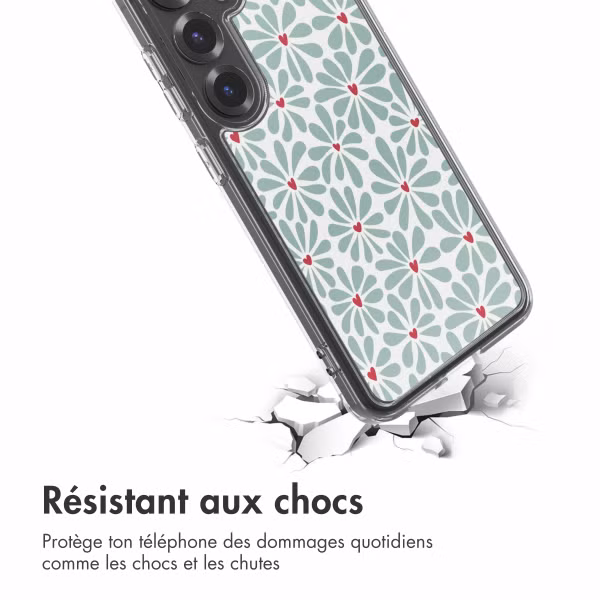imoshion Coque Design Samsung Galaxy S25 - Bloom Love Sage Green