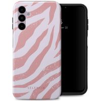 Selencia Coque arrière Vivid Tough Samsung Galaxy A14 (5G/4G) - Colorful Zebra Old Pink