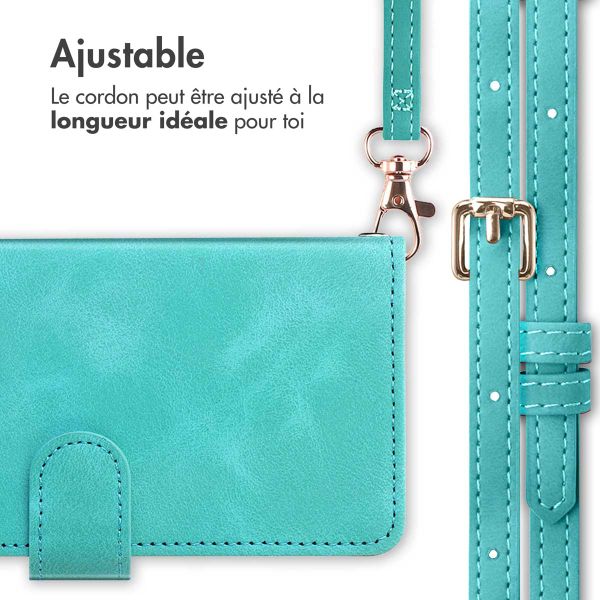 imoshion Etui de télephone portefeuille avec cordon Apple iPhone 13 - Turquoise