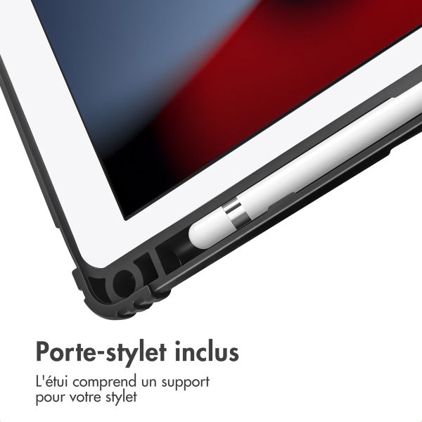 Accezz Coque tablette Rugged Trifold Apple iPad 9 (2021) 10.2 pouces / iPad 8 (2020) 10.2 pouces / iPad 7 (2019) 10.2 pouces - Bleu foncé