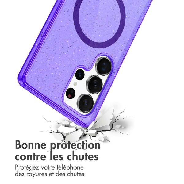 imoshion Coque Pailletée avec MagSafe Samsung Galaxy S25 Ultra - Paillettes Violet