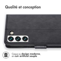 imoshion Étui de téléphone portefeuille Luxe Samsung Galaxy S22 - Noir