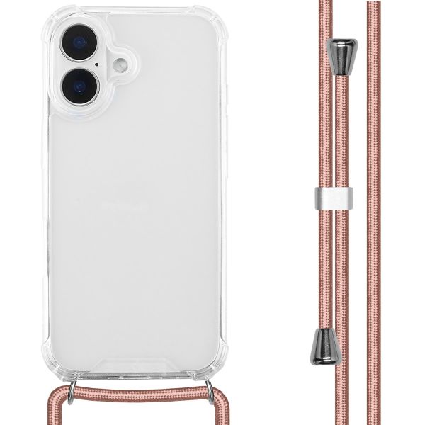 imoshion Coque avec cordon iPhone 16 - Rose Dorée