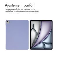 Accezz Coque Liquid Silicone avec porte-stylet Apple iPad Air 13 pouces (2025) M3 / (2024) M2 - Lila