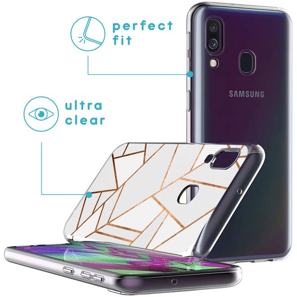 imoshion Coque Design Samsung Galaxy A40 - White Graphic