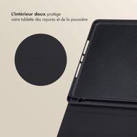 Selencia Coque tablette Sabi avec imprimé léopard Apple iPad 9 (2021) 10.2 pouces / iPad 8 (2020) 10.2 pouces / iPad 7 (2019) 10.2 pouces - Soft Ivory