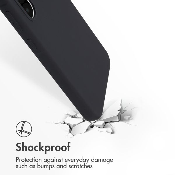 Accezz Coque Liquid Silicone avec MagSafe Samsung Galaxy A36 / A56 - Noir