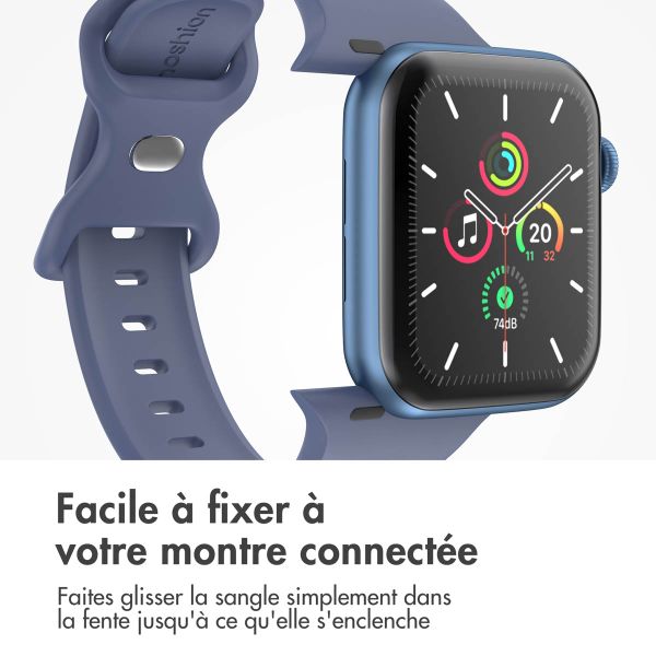 imoshion Bracelet en silicone⁺ Apple Watch Series 1 t/m 9 / SE (38/40/41 mm) | Series 10 / 11 (42 mm) - Taille S/M - Navy