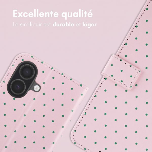 imoshion Étui de télephone portefeuille Design Apple iPhone 17 - Happy Dots