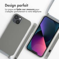 imoshion Coque en silicone avec cordon Apple iPhone 13 - Gris clair