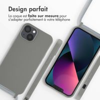 imoshion ﻿Coque en silicone avec cordon iPhone 13 - Gris clair