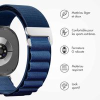 imoshion Bracelet en nylon Alpine Samsung Galaxy Watch 8 (40/44mm) / Classic (46mm) - Bleu foncé