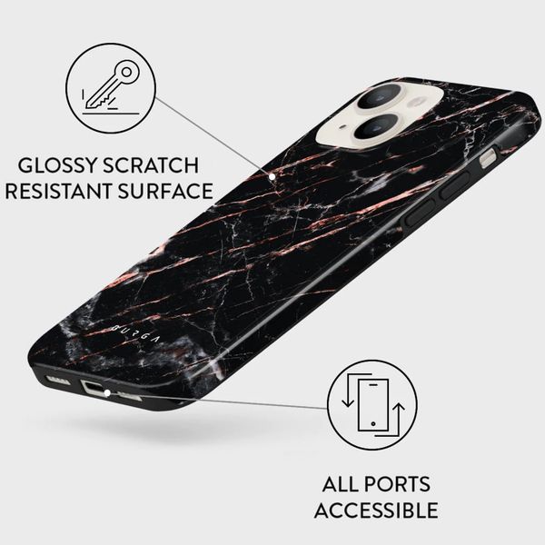 Burga Coque arrière Tough iPhone 14 Plus - Rose Gold Marble