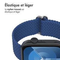 imoshion Bracelet tissé en nylon Apple Watch Series 1 á 9 / SE (38/40/41 mm) | Series 10 (42 mm) - Bleu Foncé