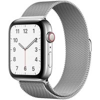 Apple Bracelet à boucle Milanais Apple Watch Series 1 t/m 11 / SE / Ultra (44/45/46/49 mm) - Silver