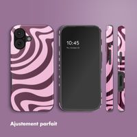 Selencia Coque arrière Vivid Apple iPhone 17 - Wavy Swirl Pink Plum