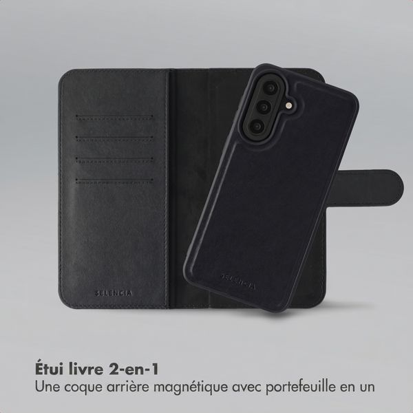 Selencia Étui portefeuille amovible Olyn avec MagSafe Samsung Galaxy A57 (5G) - Noir