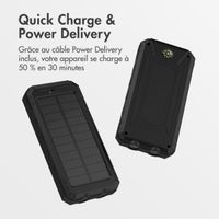 imoshion Solar Powerbank - Batterie externe avec panneau solaire - Charge rapide et fourniture d'énergie - 10.000 mAh - Noir