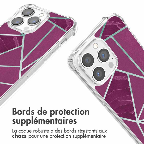 imoshion Coque Design avec cordon iPhone 13 Pro Max - Bordeaux Graphic