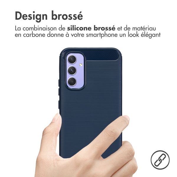 imoshion Coque Brushed Samsung Galaxy A54 (5G) - Bleu foncé