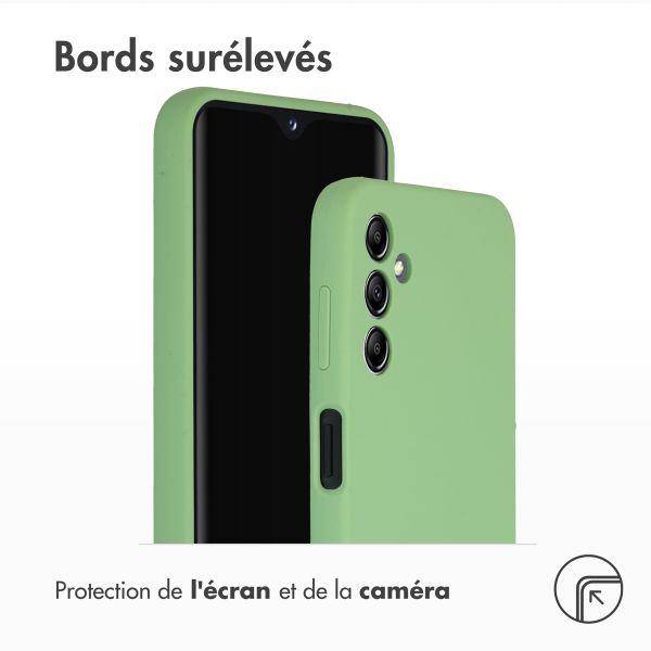 Accezz Coque Liquid Silicone Samsung Galaxy A14 (5G) - Vert