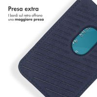 Accezz Porte-cartes en cuir - Compatible avec MagSafe et Qi2 - Nightfall Blue