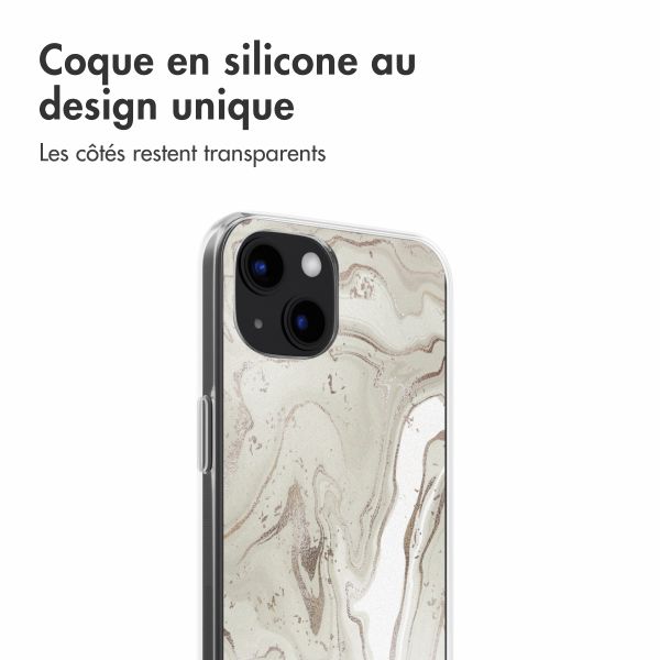 imoshion Coque design pour iPhone 13 - Sandy Marble