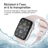 imoshion Bracelet en silicone gravé Apple Watch Series 1-9 / SE (38/40/41 mm) | Series 10 (42 mm) - Rose