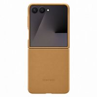 Samsung Original Coque KindSuit en Cuir Végan Samsung Galaxy Z Flip 7 - Camel