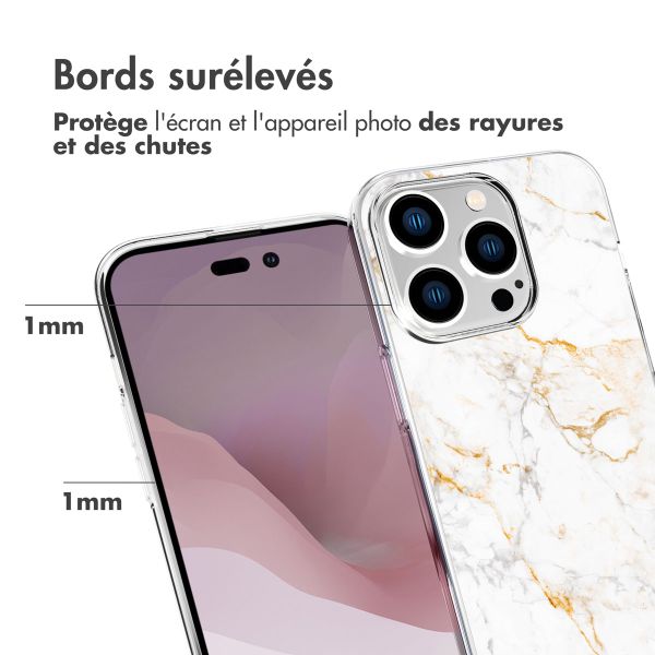 imoshion Coque Design iPhone 14 Pro - White Marble