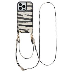 Selencia Coque de télephone Nova avec cordon et porte-cartes iPhone 13 Pro - Zazzy Zebra