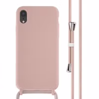 imoshion ﻿Coque en silicone avec cordon Apple iPhone Xr - Sand Pink
