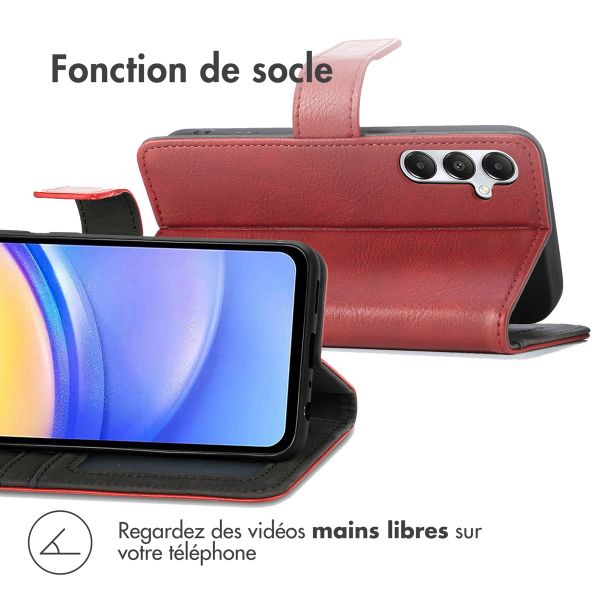 imoshion Étui de télephone portefeuille Samsung Galaxy A15 (5G/4G) - Rouge