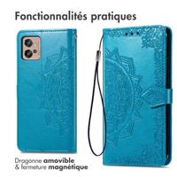 imoshion Etui de téléphone portefeuille Mandala Motorola Moto G32 - Turquoise