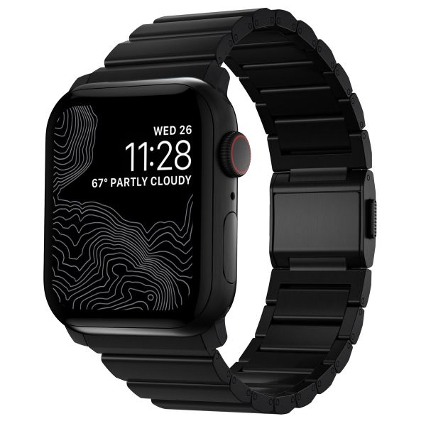 Nomad Bracelet à maillons en titane Apple Watch Series 1 t/m 11 / SE / Ultra (44/45/46/49 mm) - Noir
