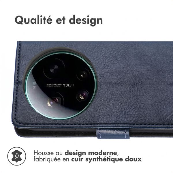 imoshion Étui de télephone portefeuille de luxe Xiaomi 17 Ultra - Bleu foncé