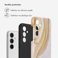 Selencia Coque arrière Vivid Samsung Galaxy A35 - Chic Marble Gold