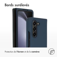 Accezz Coque Liquid Silicone Samsung Galaxy Z Fold 5 - Bleu foncé