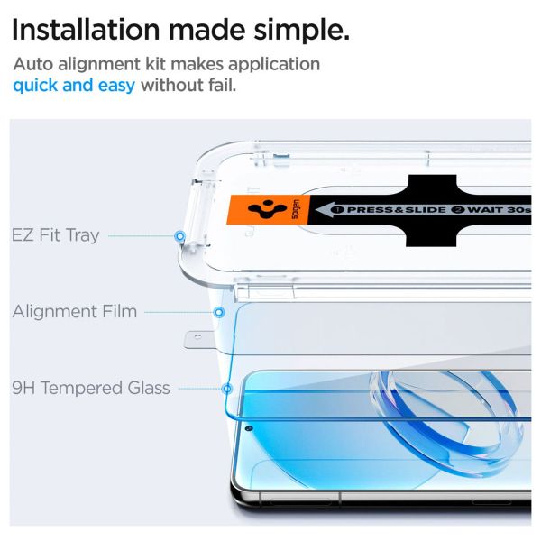 Spigen Protection d'écran en verre trempé GLAStR Fit + Applicator 2-pack Samsung Galaxy S23