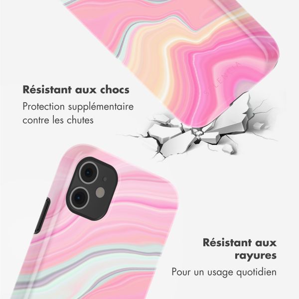 Selencia Coque arrière Vivid Tough iPhone 11 - Pastel Lipstick Marble