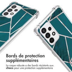 imoshion Coque Design avec cordon Samsung Galaxy A52(s) (5G/4G) - Petrol Green Graphic