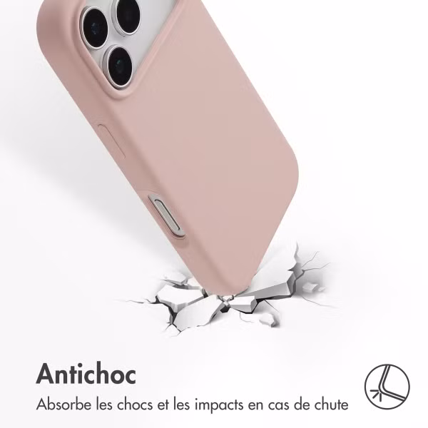 Accezz Coque Liquid Silicone avec MagSafe Apple iPhone 17 Pro - Roze