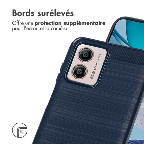 imoshion Coque Brushed Motorola Moto G53 - Bleu foncé