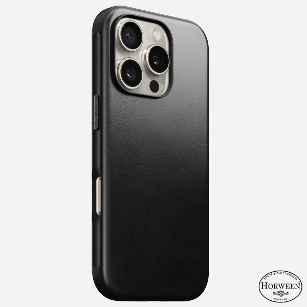 Nomad Coque Modern Horween Leather Apple iPhone 16 Pro - Noir