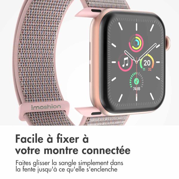 imoshion Bracelet en nylon⁺ Apple Watch Series 1 á 10 / SE / Ultra (2) (44/45/46/49 mm) - Pink Sand